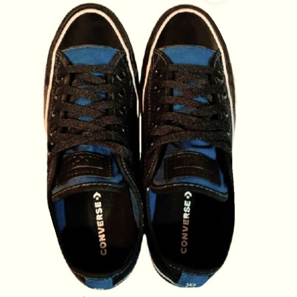 Thin Blue Line Converse Low Top Lace Up Sneaker - Picture 3 of 8